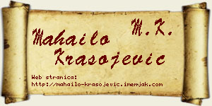 Mahailo Krasojević vizit kartica